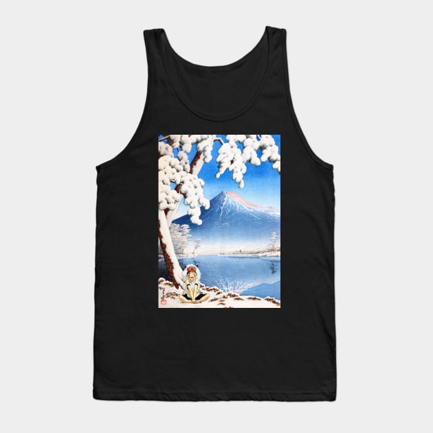 Ukiyo-e snow & mount fuji Mononoke Tank Top by geekmethat